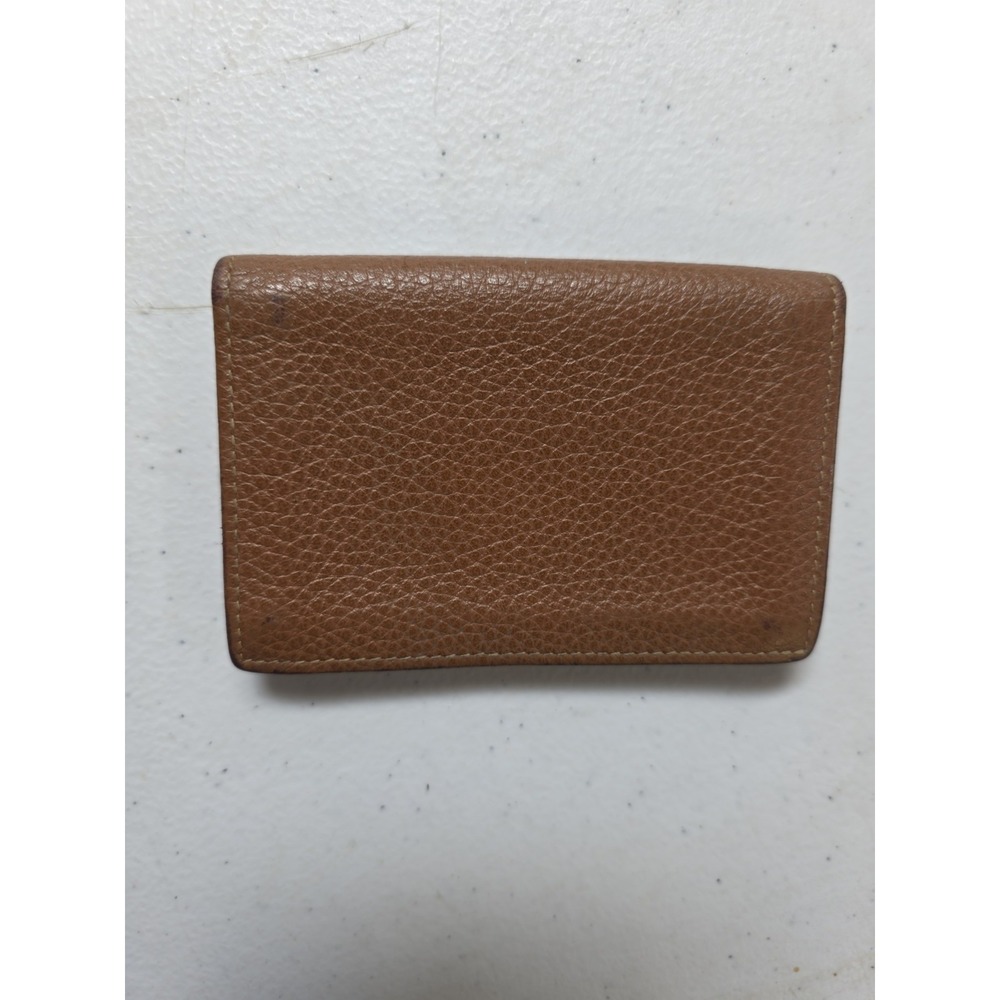 Longchamp Le Foulonne Bifold Card Holder Leather Wallet  Pebbled Brown - Picture 7 of 7